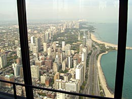 Чикаго, вид на город и озеро Мичиган.
